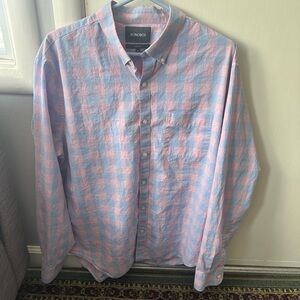Bonobos Pink and Blue Casual Button Down Shirt